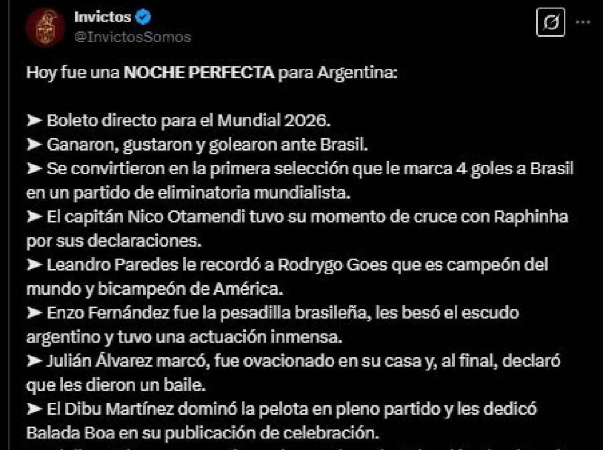 Messi deja dardo a Raphinha: revuelo tras goleada de Argentina a Brasil