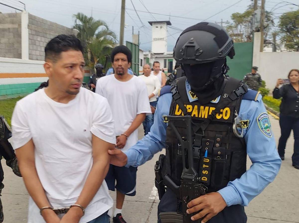 Imágenes del operativo de traslado de reclusos vinculados a la extorsión