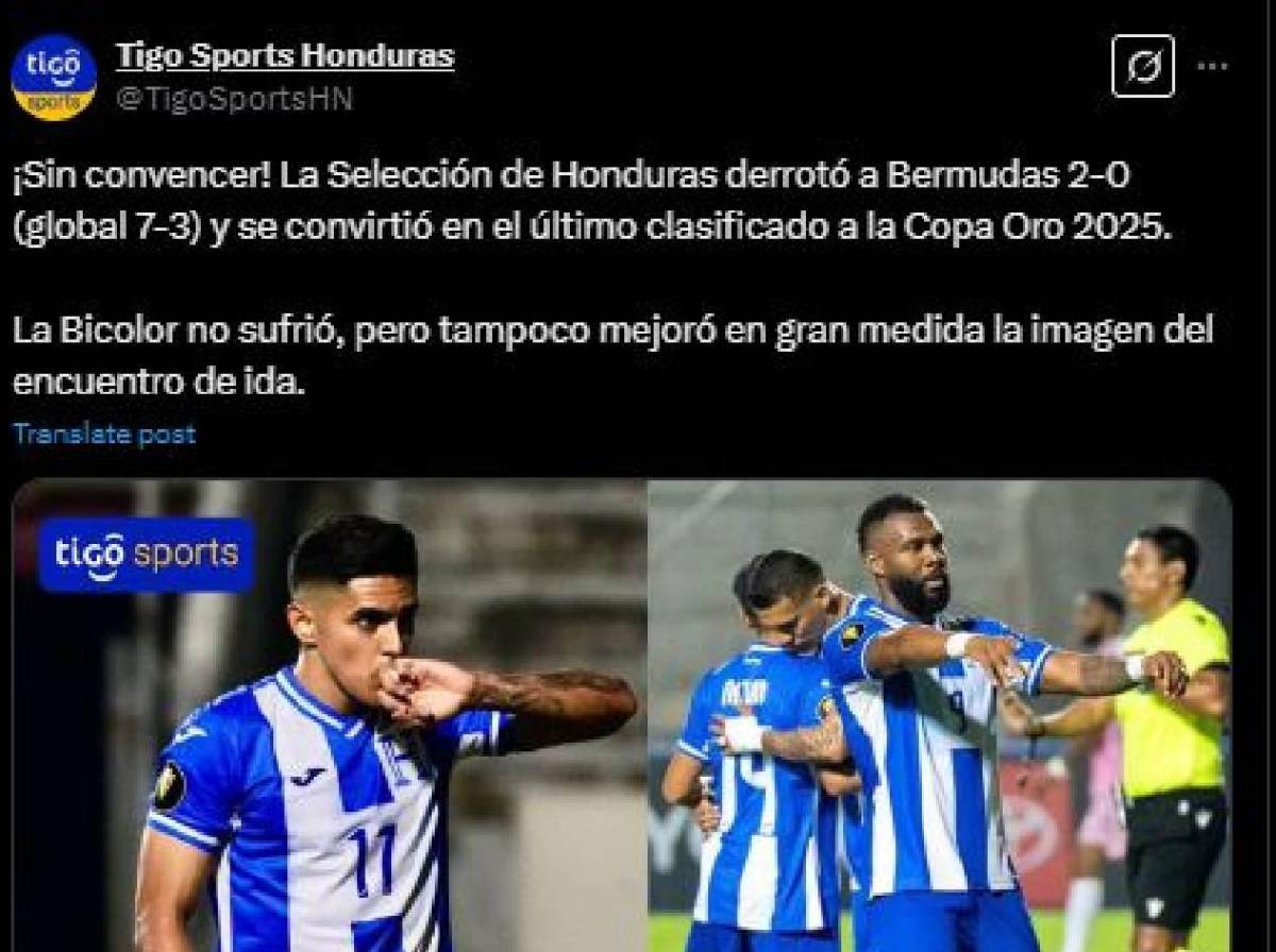 Prensa de Honduras no perdona: esto dicen pese a triunfo ante Bermudas