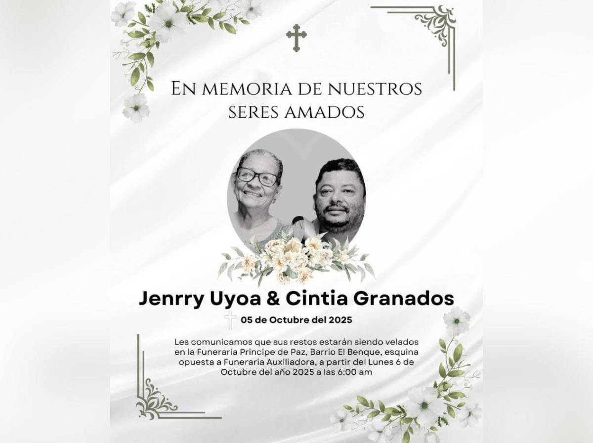 Dolorosa publicación de Etny Uyoa, hija de esposos que murieron en accidente en Villanueva