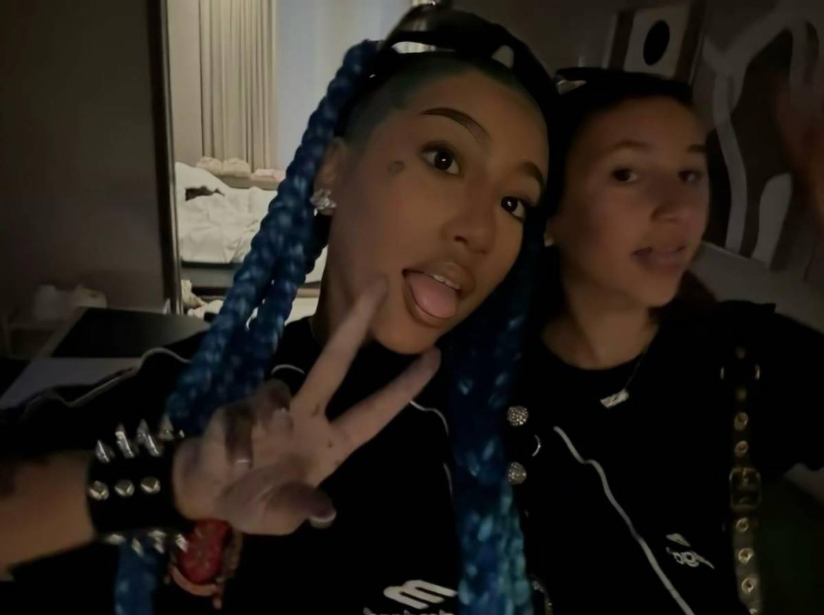 ¿Nuevo look? North West, hija de Kim Kardashian, se tatúa el rostro