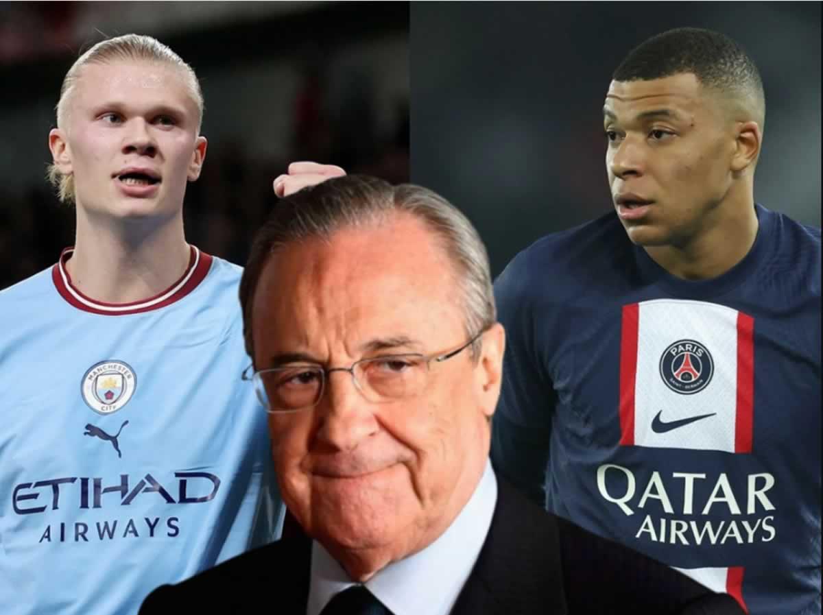 Florentino Pérez quiere fichar a Kylian Mbappé y Erling Haaland.