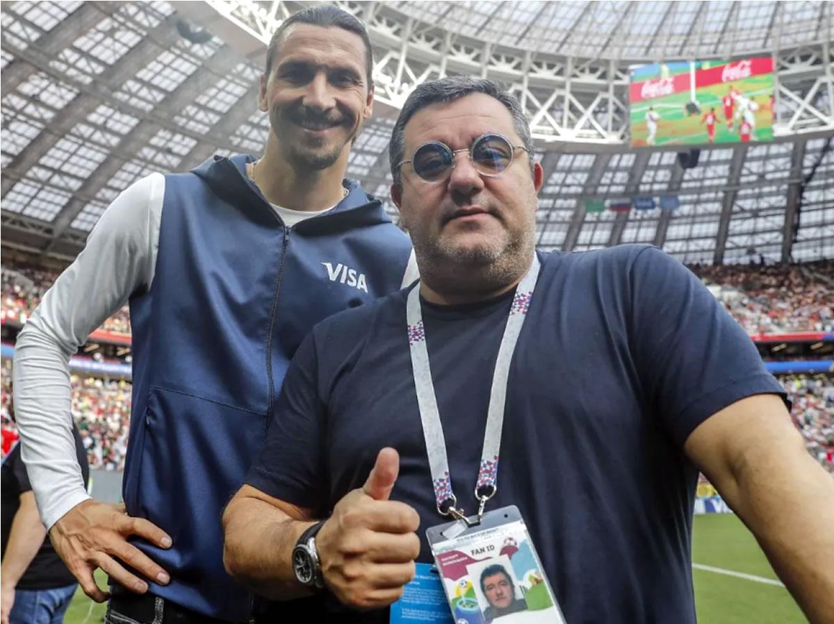 Mino Raiola es el representante de Zlatan Ibrahimovic.