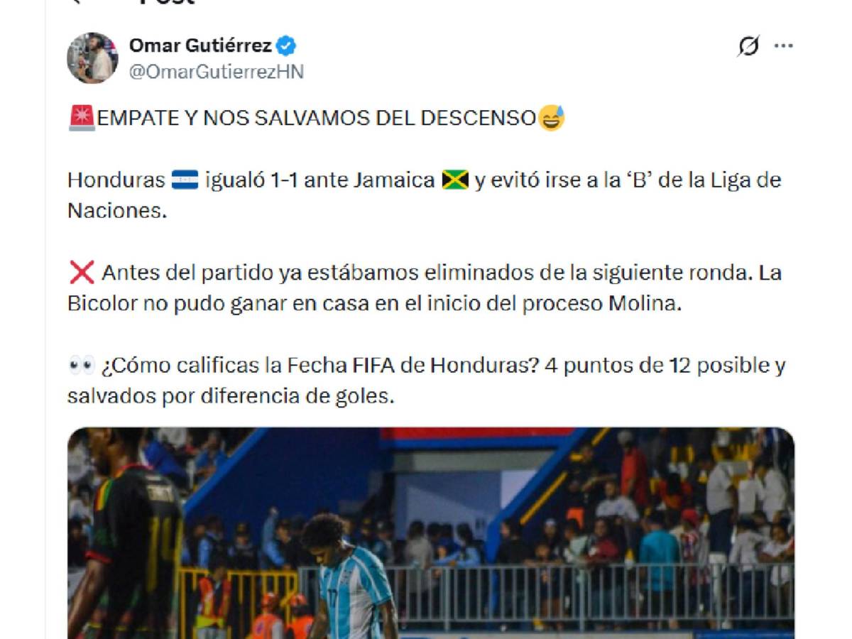 Señalan al culpable y decepción por Honduras: “Aprovecharon regalo del árbitro”