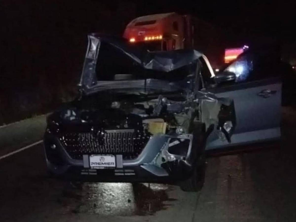 Así fue el aparatoso accidente de jugadores de Motagua: cómo quedó el carro y estado de salud