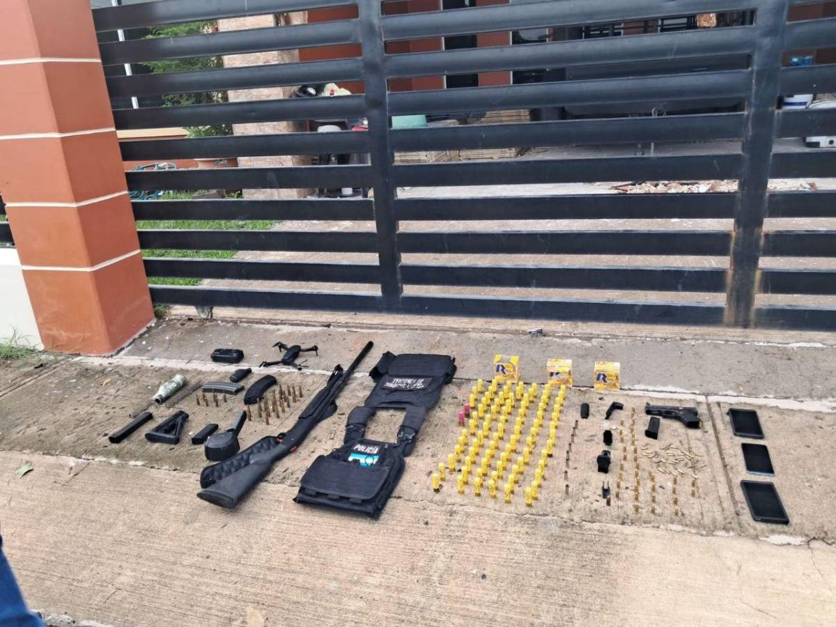 Capturan a “Hugo” con armas, chaleco policial y dron en Choluteca
