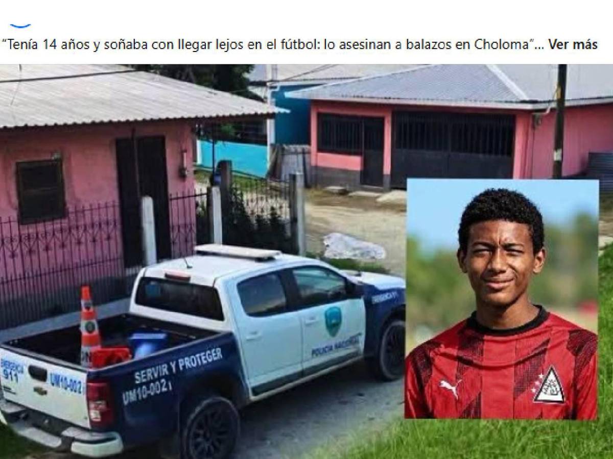 Conmoción en Choloma por asesinato de joven futbolista: Mataron a mi bebé