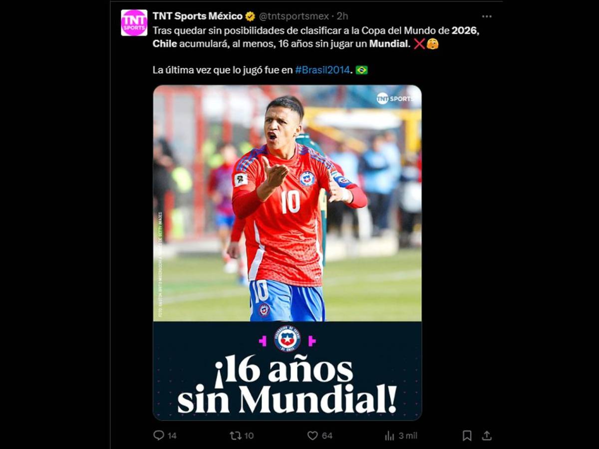 “Otra vez por TV”: Fulminan a Chile tras quedar fuera del Mundial y burlas a Vidal