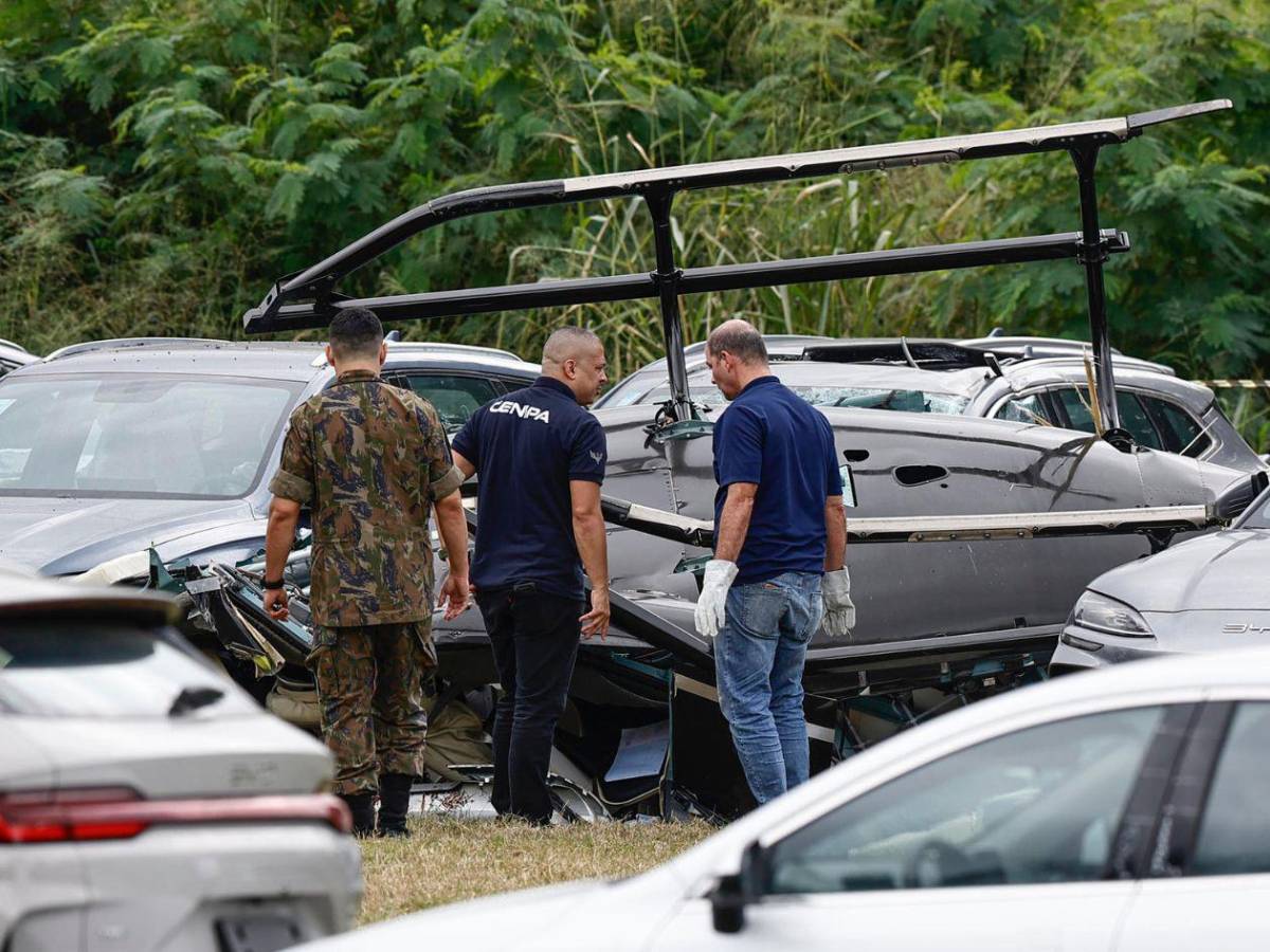 Imágenes: zona de desastre un día después del choque de dos helicópteros en Brasil