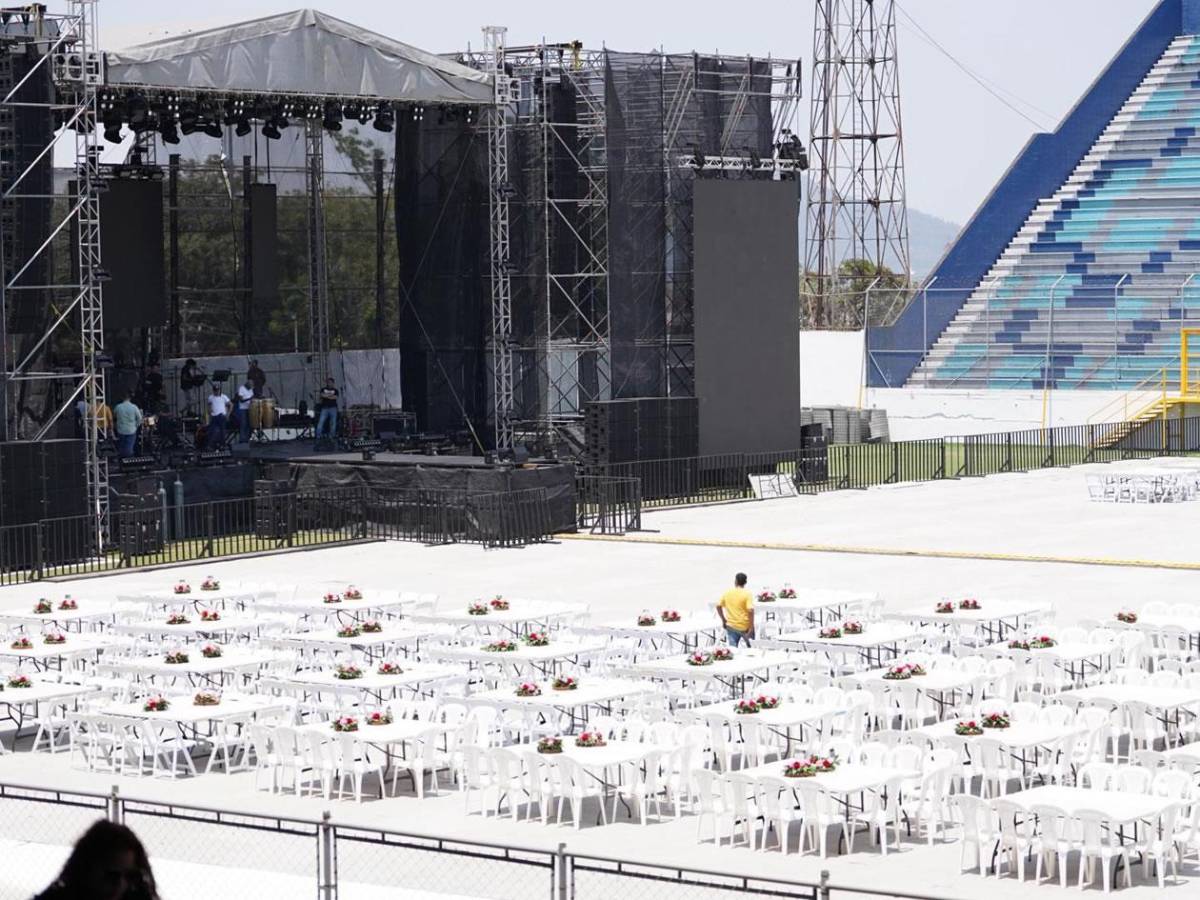 Alcaldía de San Pedro Sula daña más la cancha del estadio Morazán con concierto gratuito