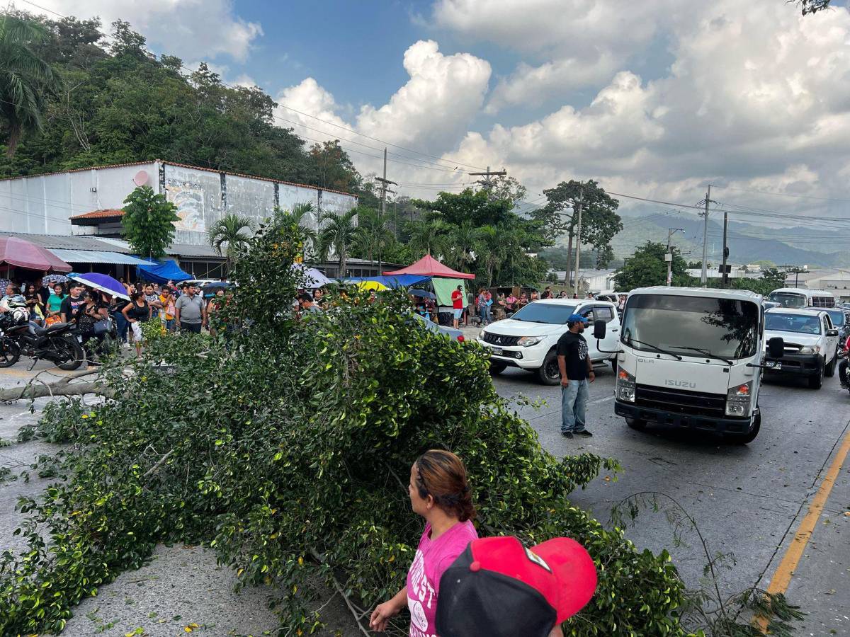 Tensión y caos por protestas de inversionistas de Koriun Inversiones en Choloma, Cortés