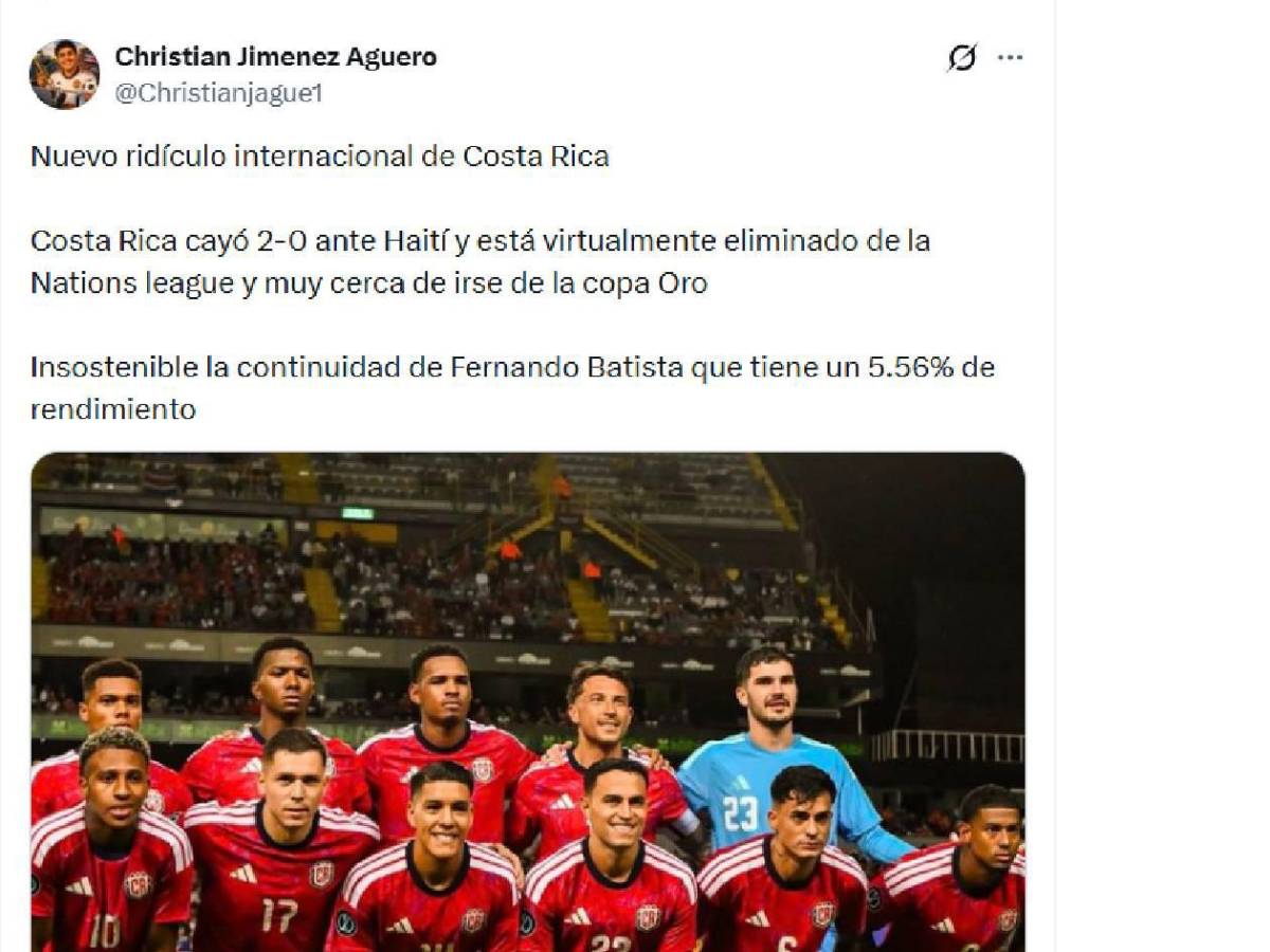 Costa Rica vuelve a quedar en ridículo y apunta al descenso: señalan a Honduras