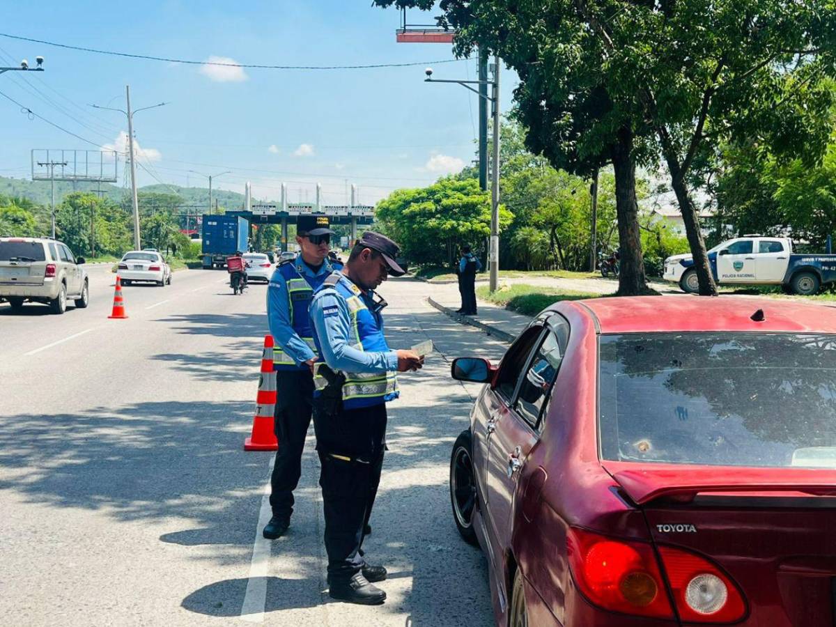 Zonas de control policial en San Pedro Sula durante el Feriado Morazánico