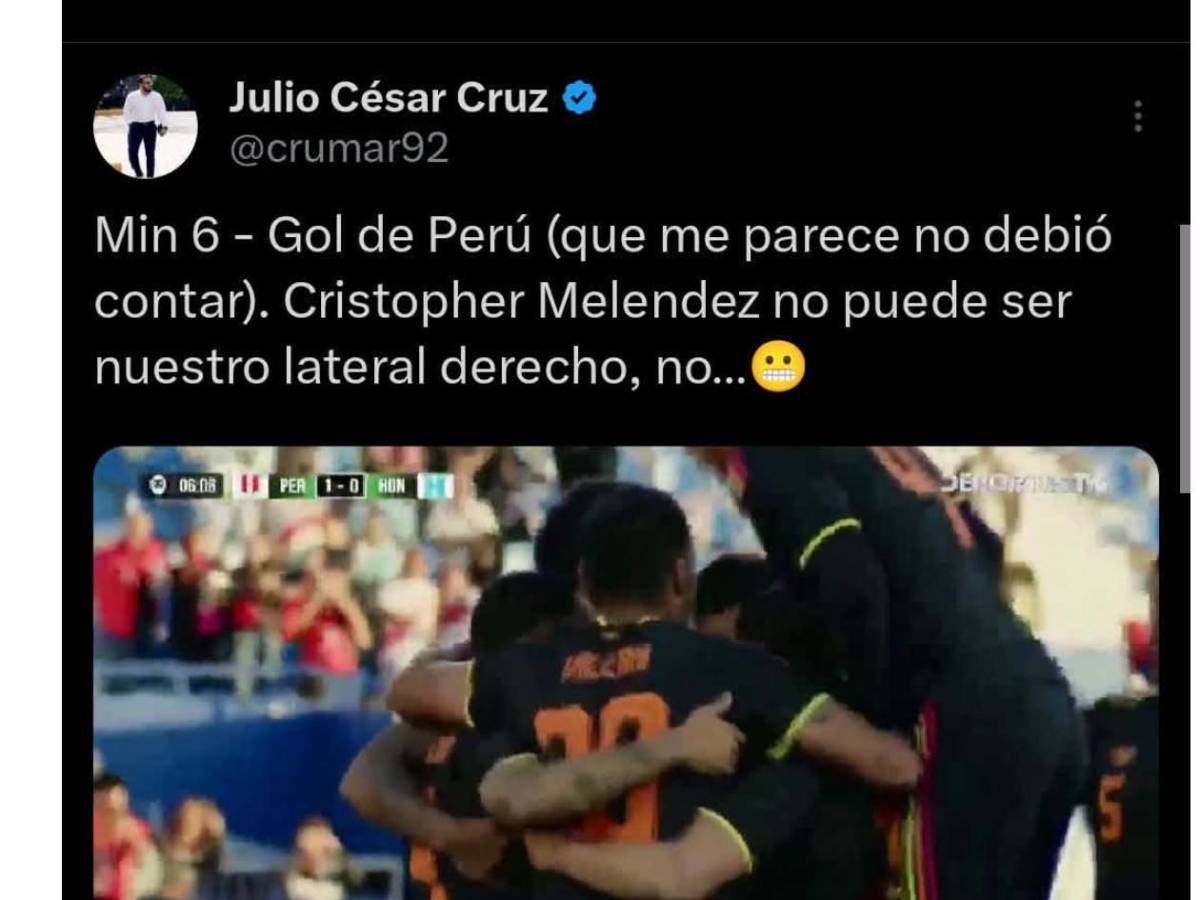 Ilusión en Honduras, sorpresa en Perú y señalan a futbolista tras el amistoso
