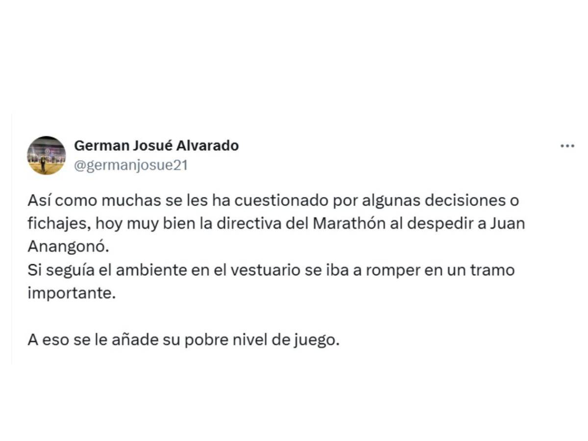 Reacción de la prensa hondureña tras salida de Anangonó del Marathón