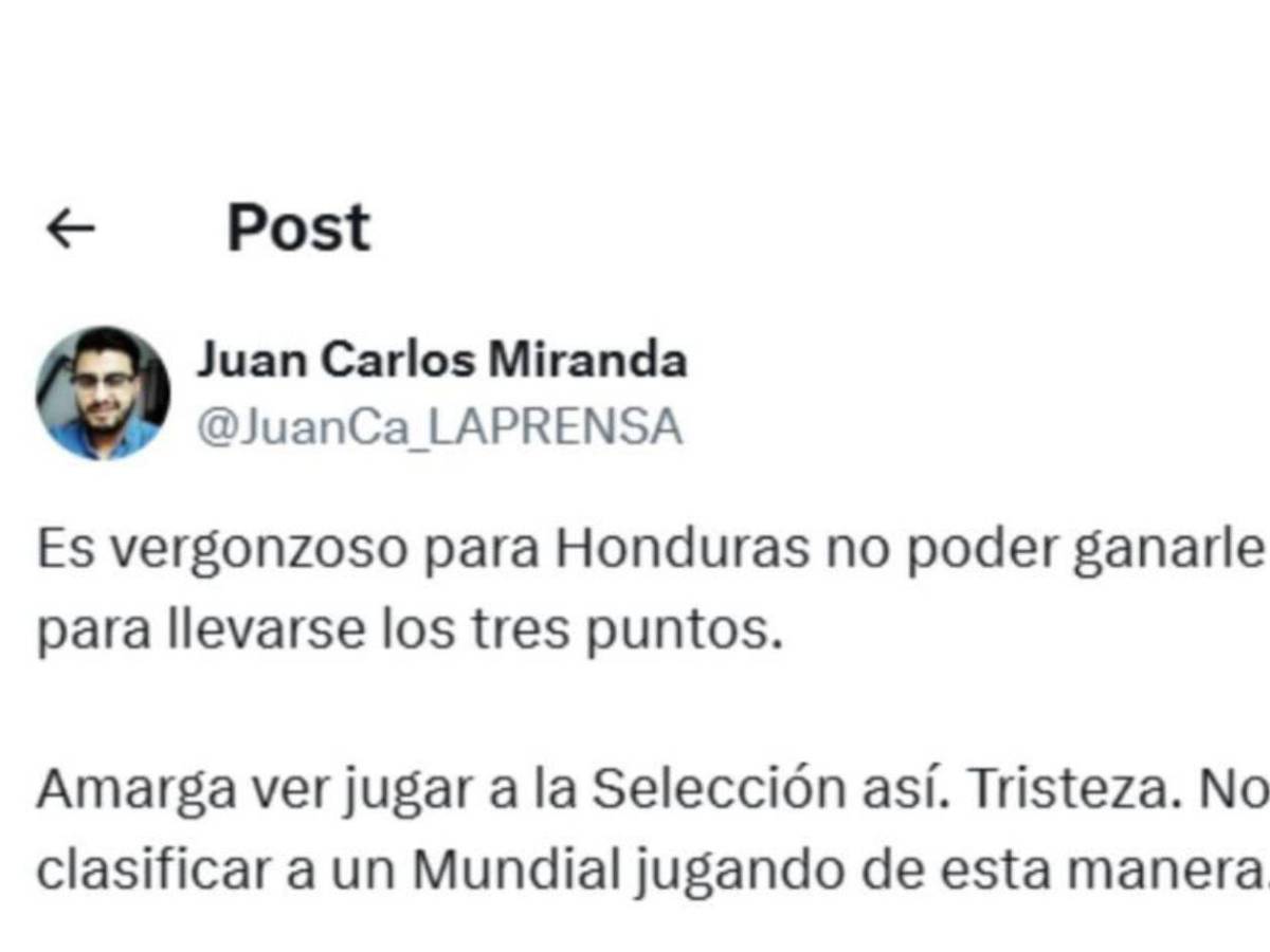 Reacciones nacionales e internacionales tras el empate de la Selección de Honduras