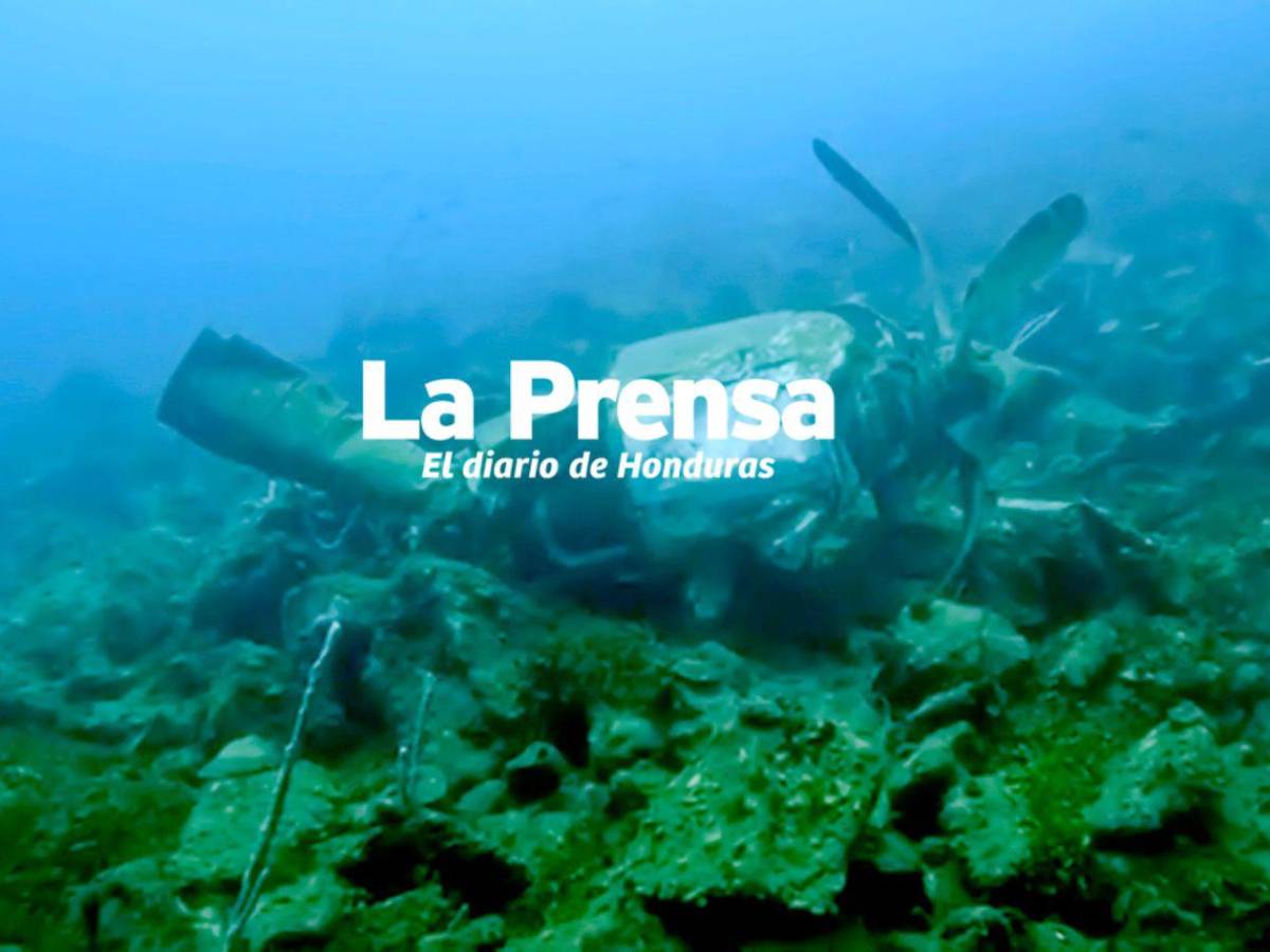 Fotos inéditas: restos del avión del vuelo LNH-018 hundido en Roatán