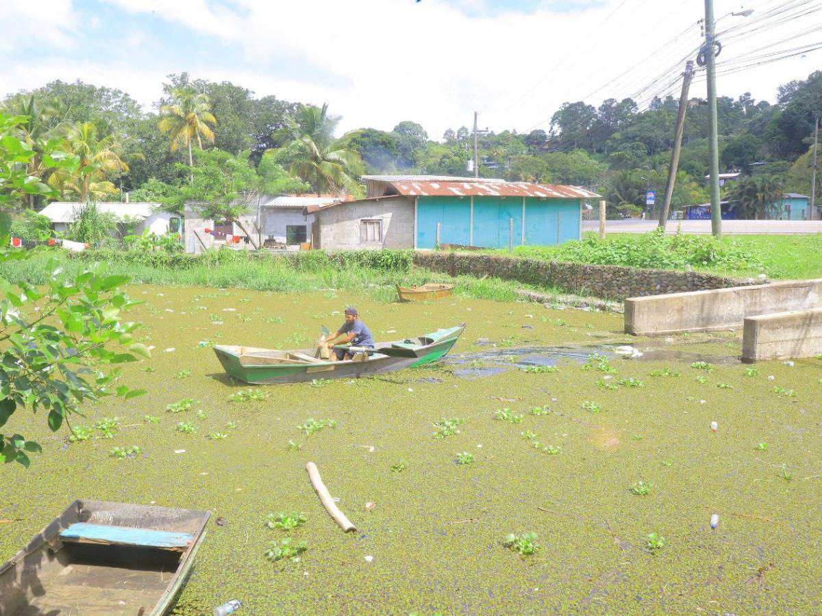 Así lucen las zonas inundadas por el aumento del nivel del Lago de Yojoa
