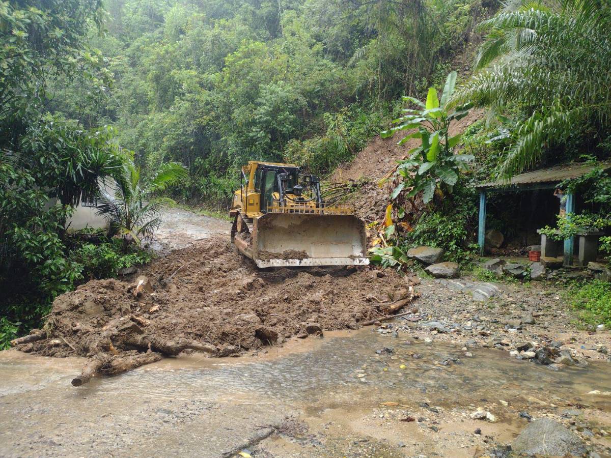 La maquinaria arrancó los trabajos en el vado de Río Viejo. Si el tiempo lo permite, el vado estará listo en una semana, aseguran autoridades de la SIT.
