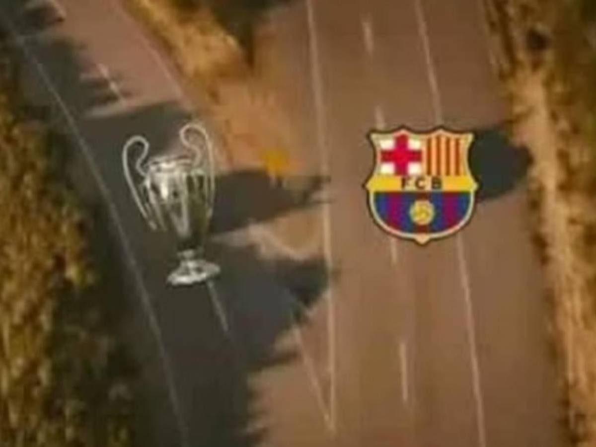 Barcelona recibe ácidas burlas tras ser eliminado de la Champions League