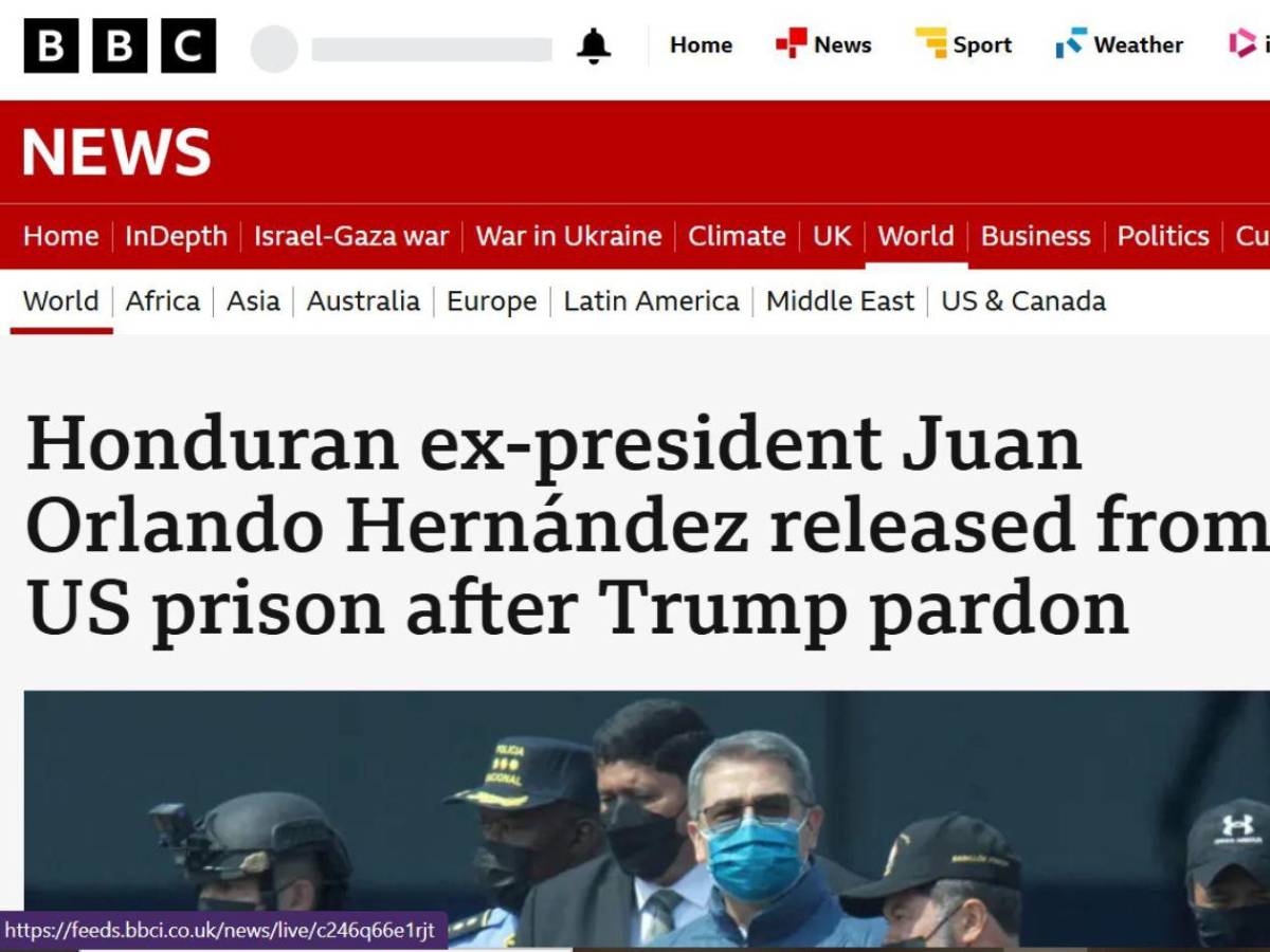 Así narra la prensa mundial la inesperada salida de prisión de Juan Orlando Hernández