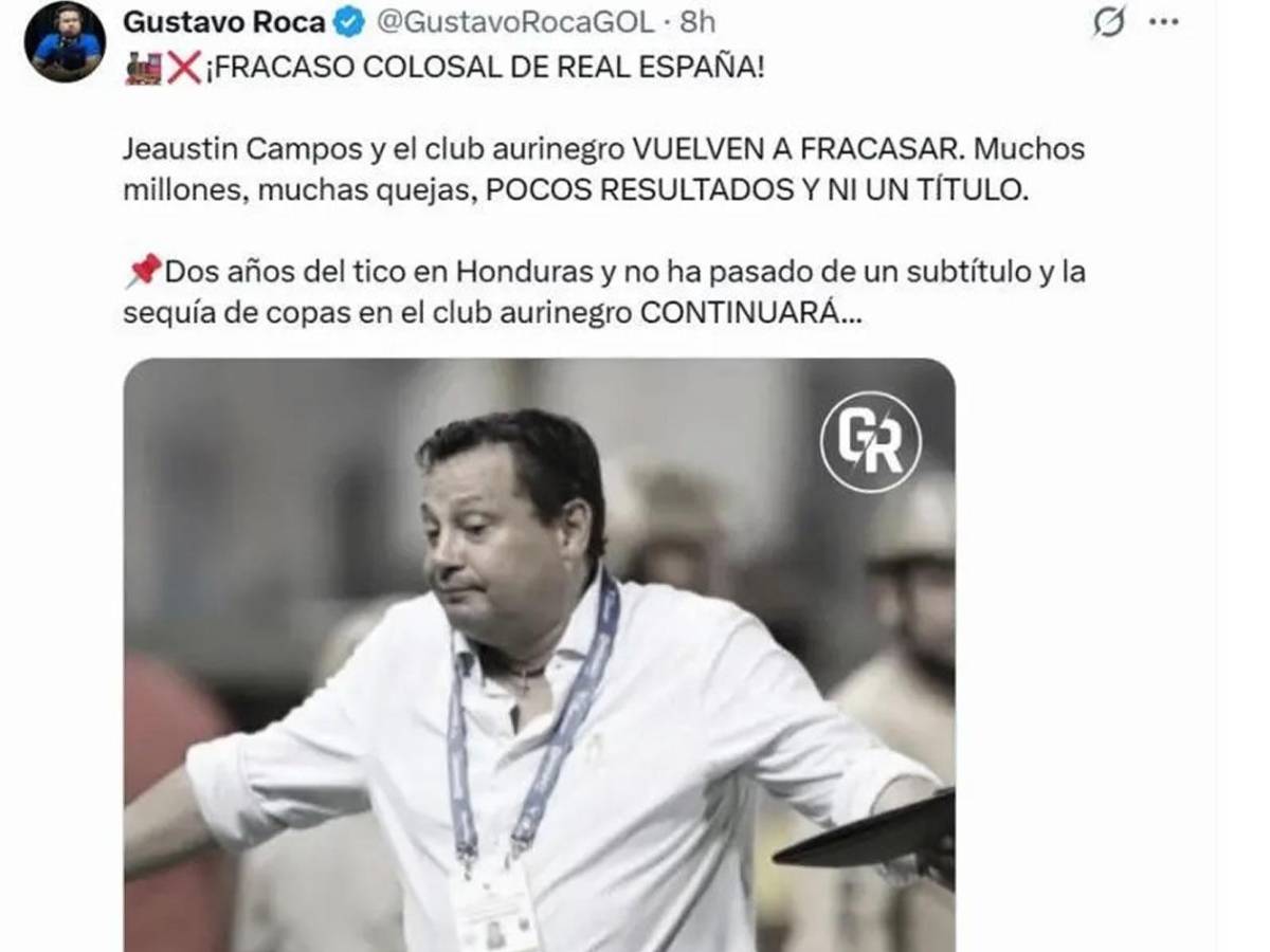 Prensa señala a dos culpables por la eliminación del Real España: Debe irse ya