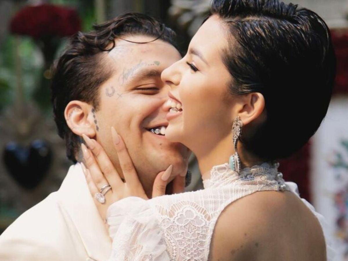 Christian Nodal confiesa que se casó con Ángela en secreto en Roma antes de su boda en México
