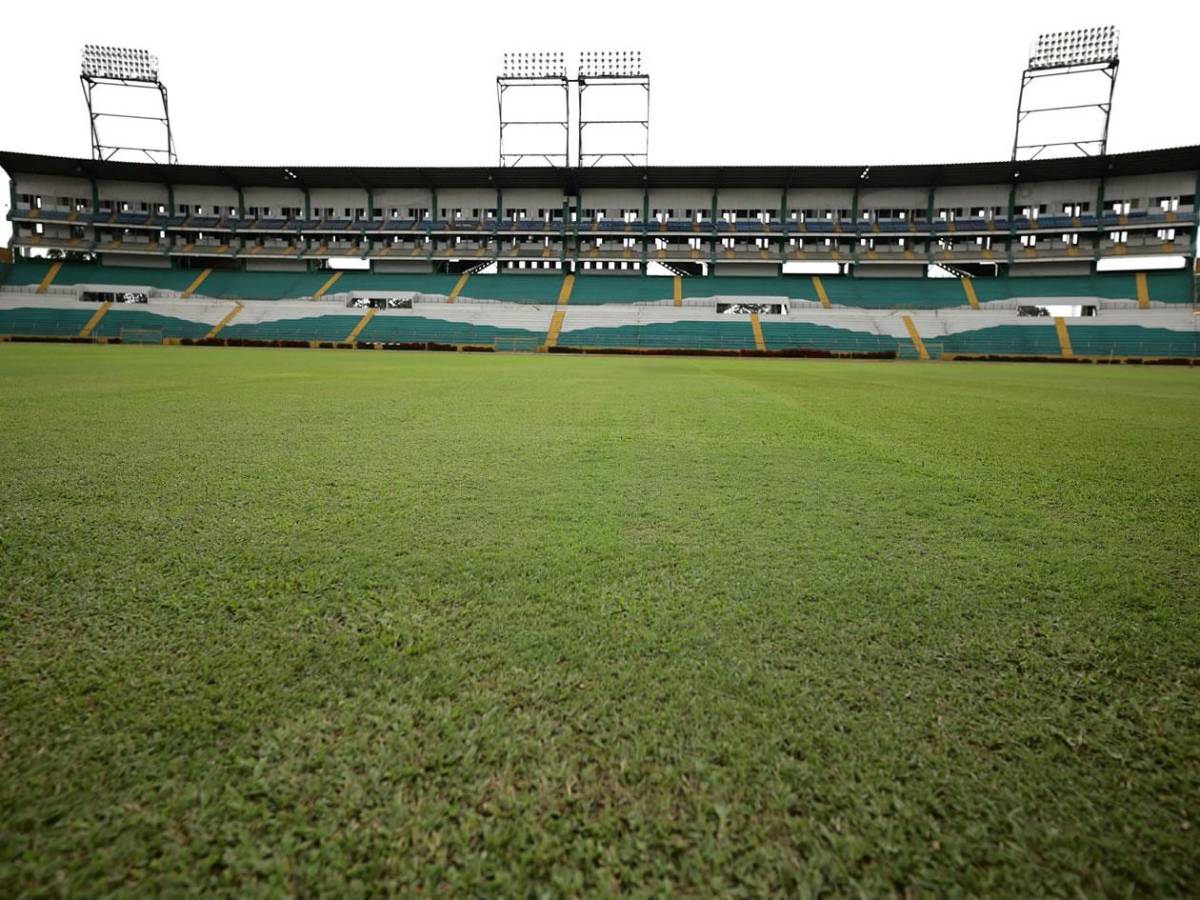 Embellecen estadio Olímpico para la final Marathón - Olimpia: así pulen la grama