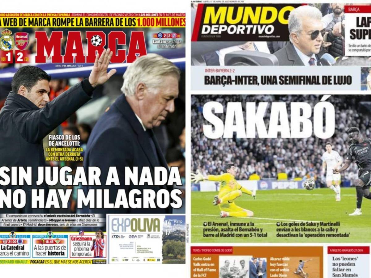 Prensa deportiva sentencia a Real Madrid: Sin jugar a nada no hay milagros