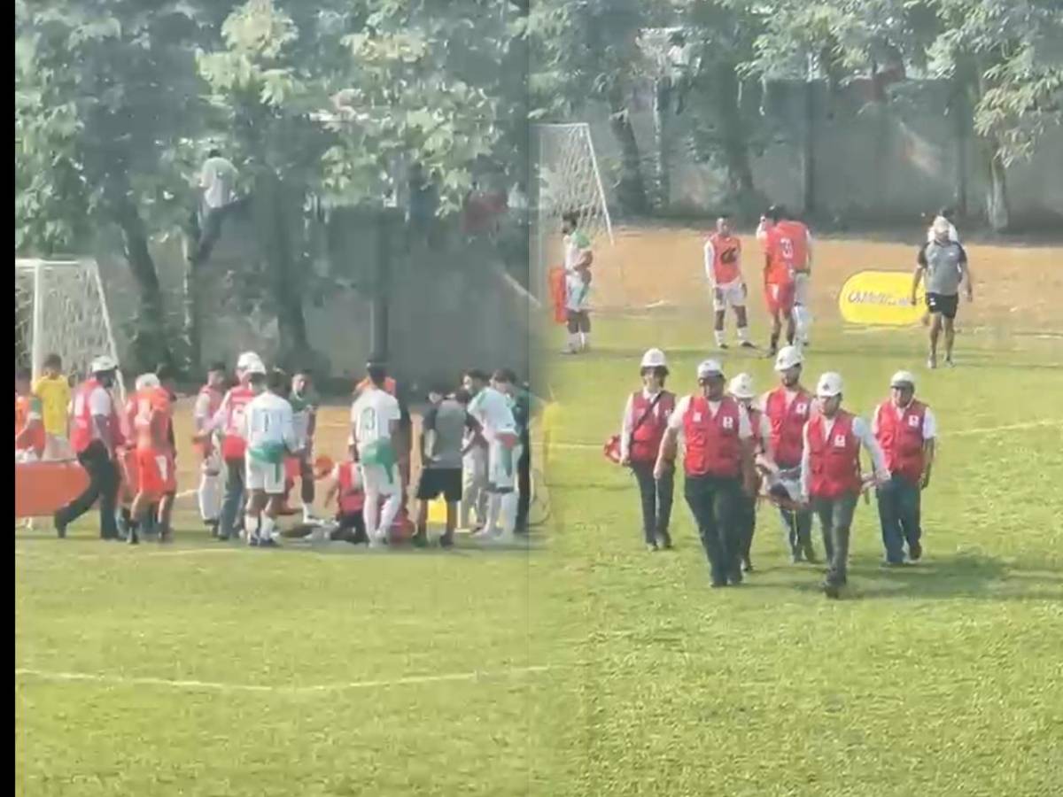 Hondupino campeón, tristeza del Brasilia y jugador fue retirado en ambulancia