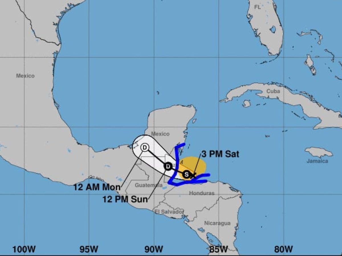 Tormenta Sara se aleja de Honduras e incrementa su desplazamiento a Belice