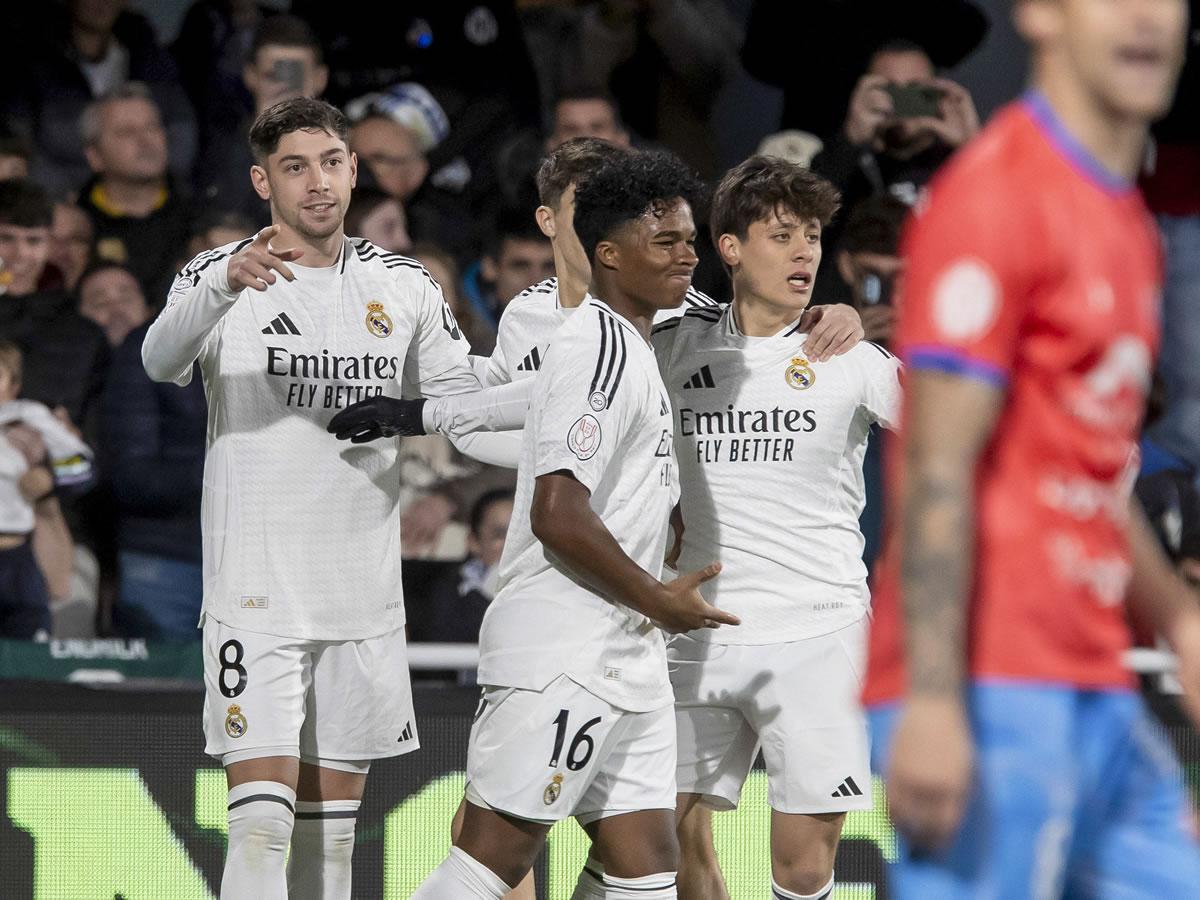 Real Madrid goleó al Deportivo Minera y avanzó a octavos de final de la Copa del Rey