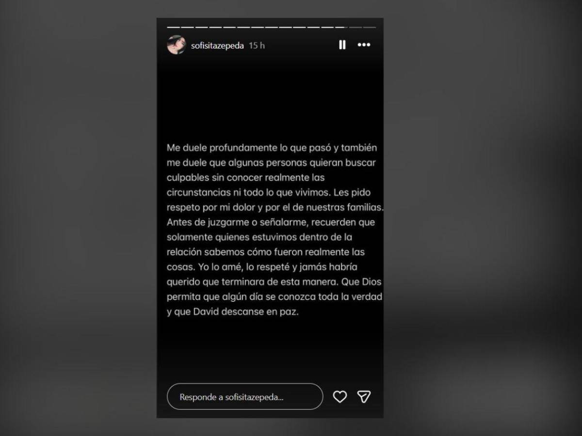 Novia de David Argueta rompe el silencio y responde a señalamientos: Nunca quise hacerle daño