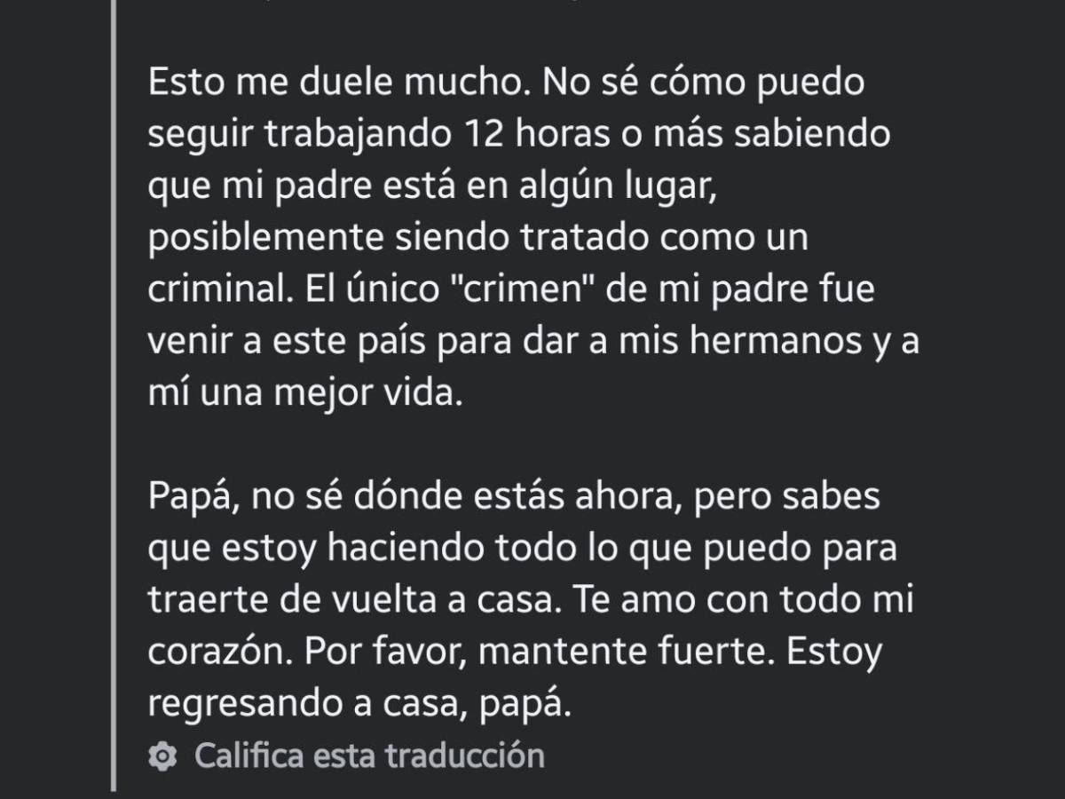 Mantente fuerte papá: Marino en Medio Oriente expresa su molestia tras la detención de su padre por ICE