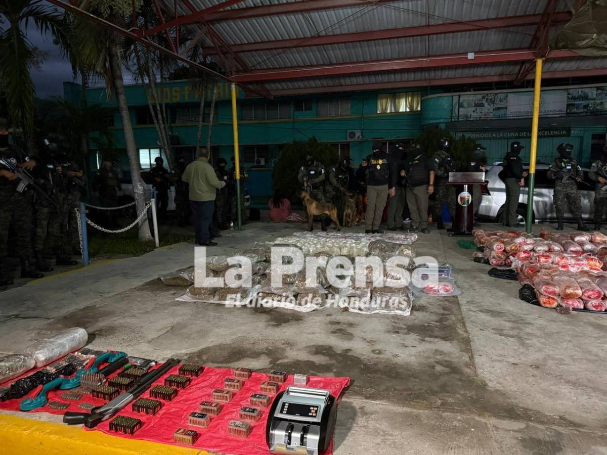 Fotos del histórico golpe a la MS: decomisan 25 millones en drogas, armas y hasta granadas