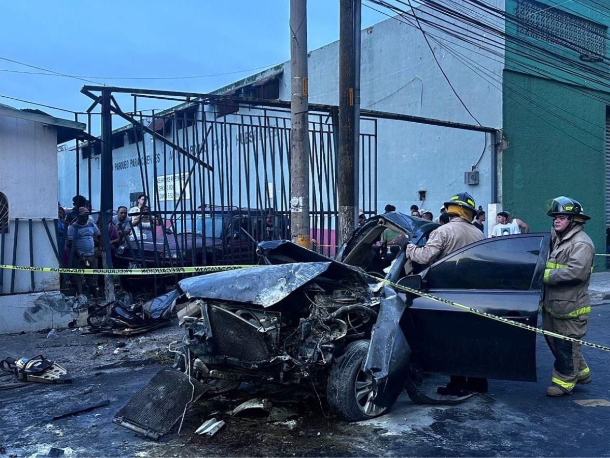 Un muerto y un herido deja accidente en el barrio Paz Barahona de SPS