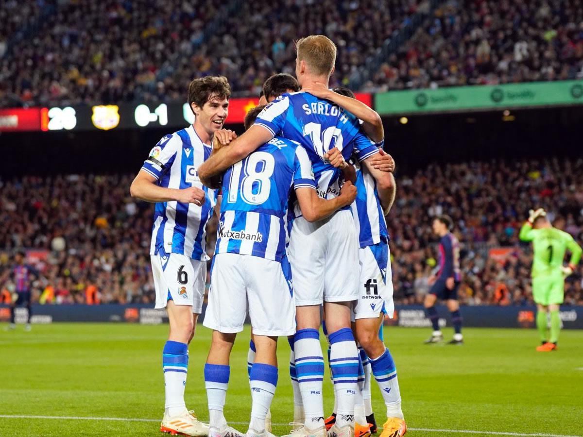 Real Sociedad estropea la fiesta de campeón del Barcelona