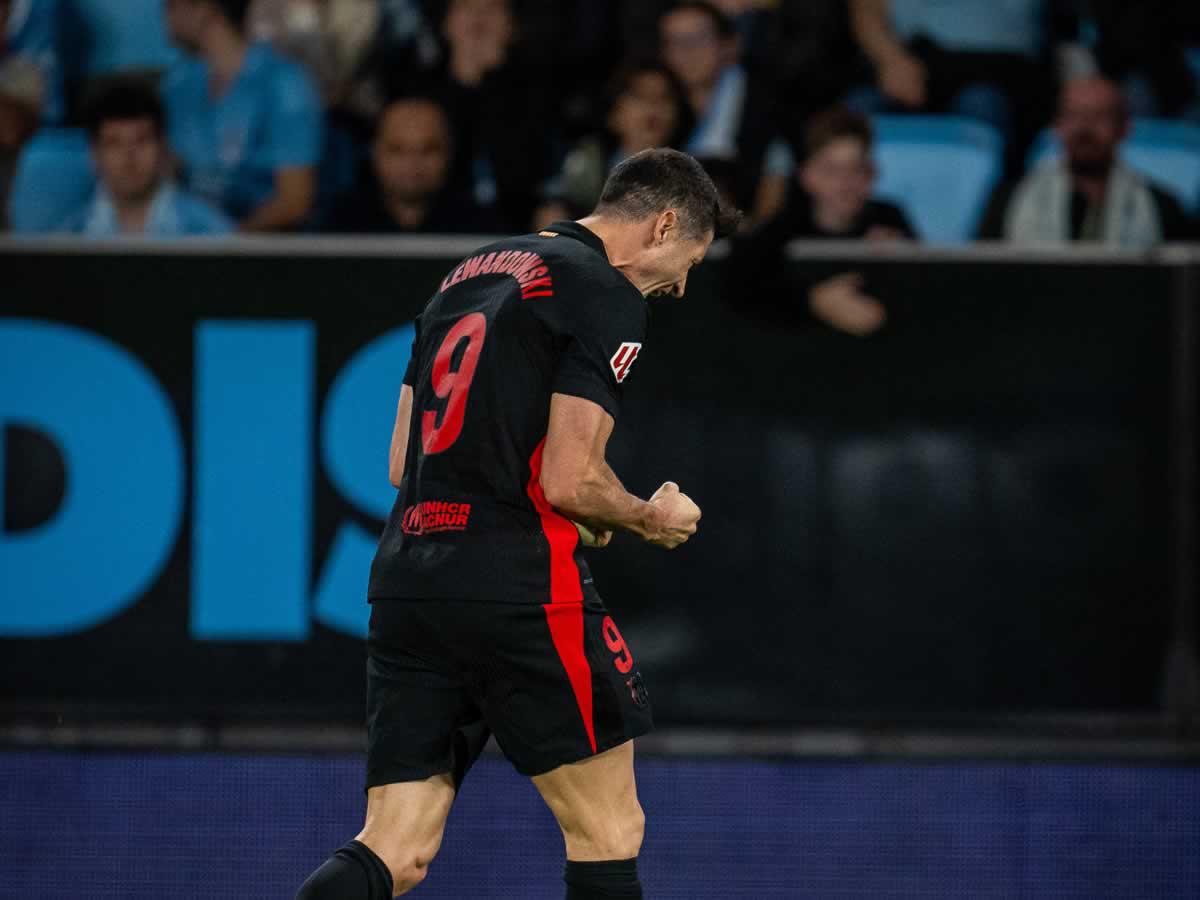 Robert Lewandowski sumó un nuevo gol en la Liga Española.