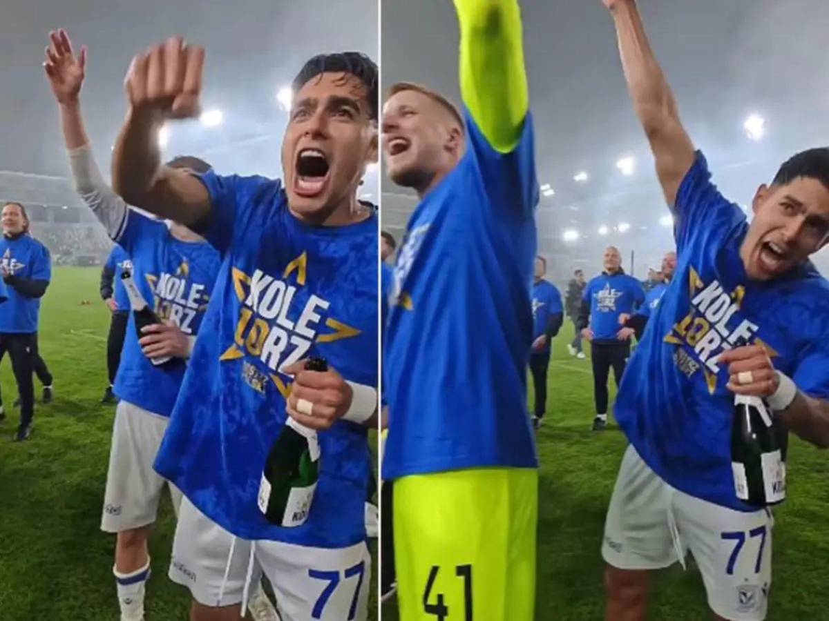 Luis Palma recibió el título en Polonia con beso, champán y una emotiva dedicatoria