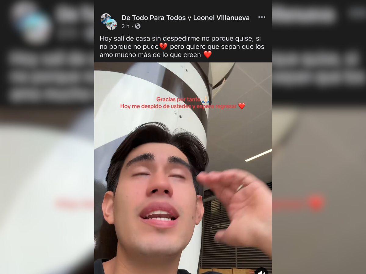 Leonel Villanueva hace confesión entre lágrimas: Salí de mi hogar como un cobarde