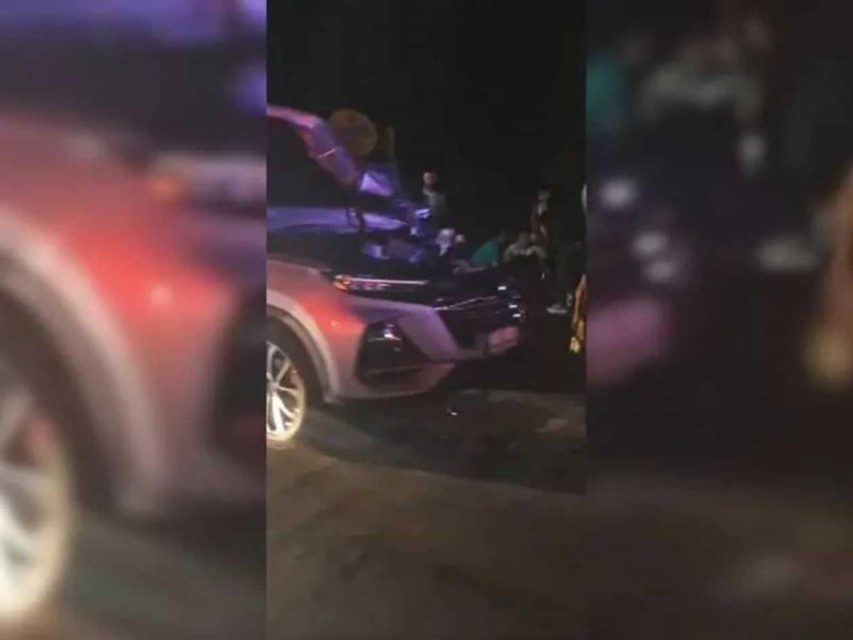 Así fue el aparatoso accidente de jugadores de Motagua: cómo quedó el carro y estado de salud