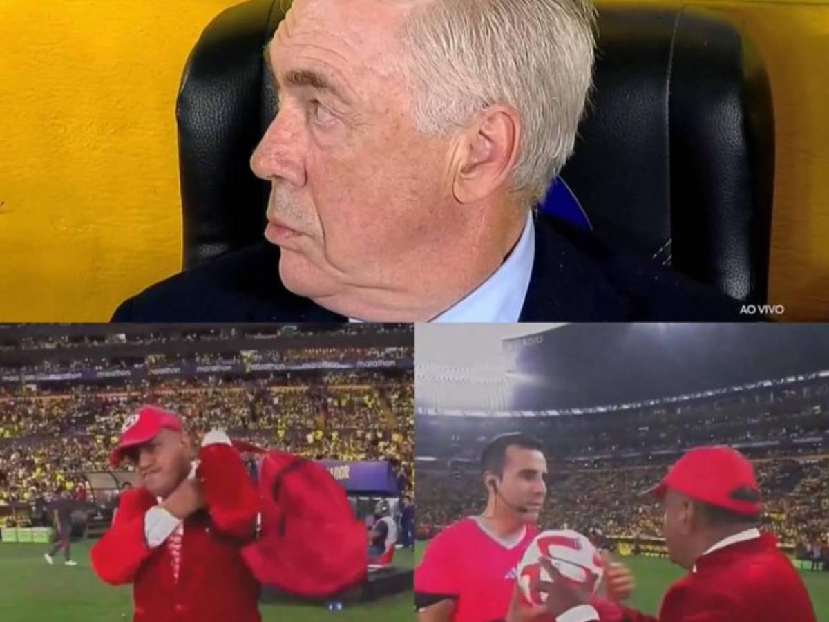 Ancelotti molesto, burla a Vinicius y un heladero en el Ecuador - Brasil