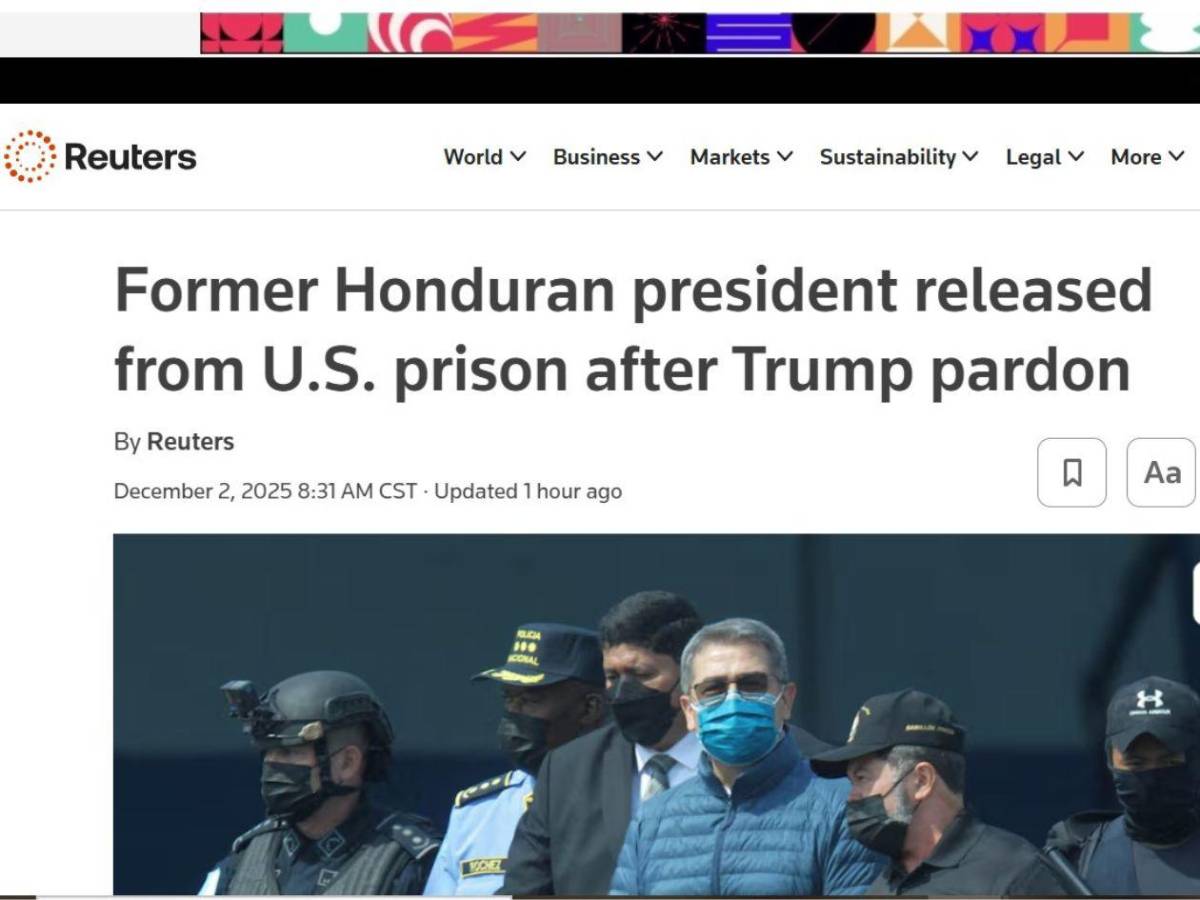 Así narra la prensa mundial la inesperada salida de prisión de Juan Orlando Hernández