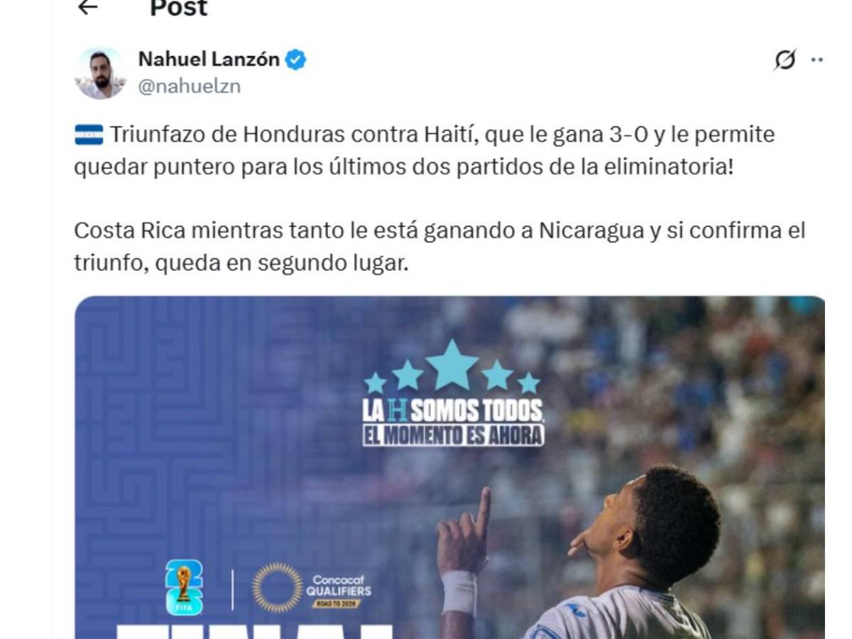 FIFA sorprende y Chepe Bomba hace petición tras triunfo de Honduras en las eliminatorias de Concacaf