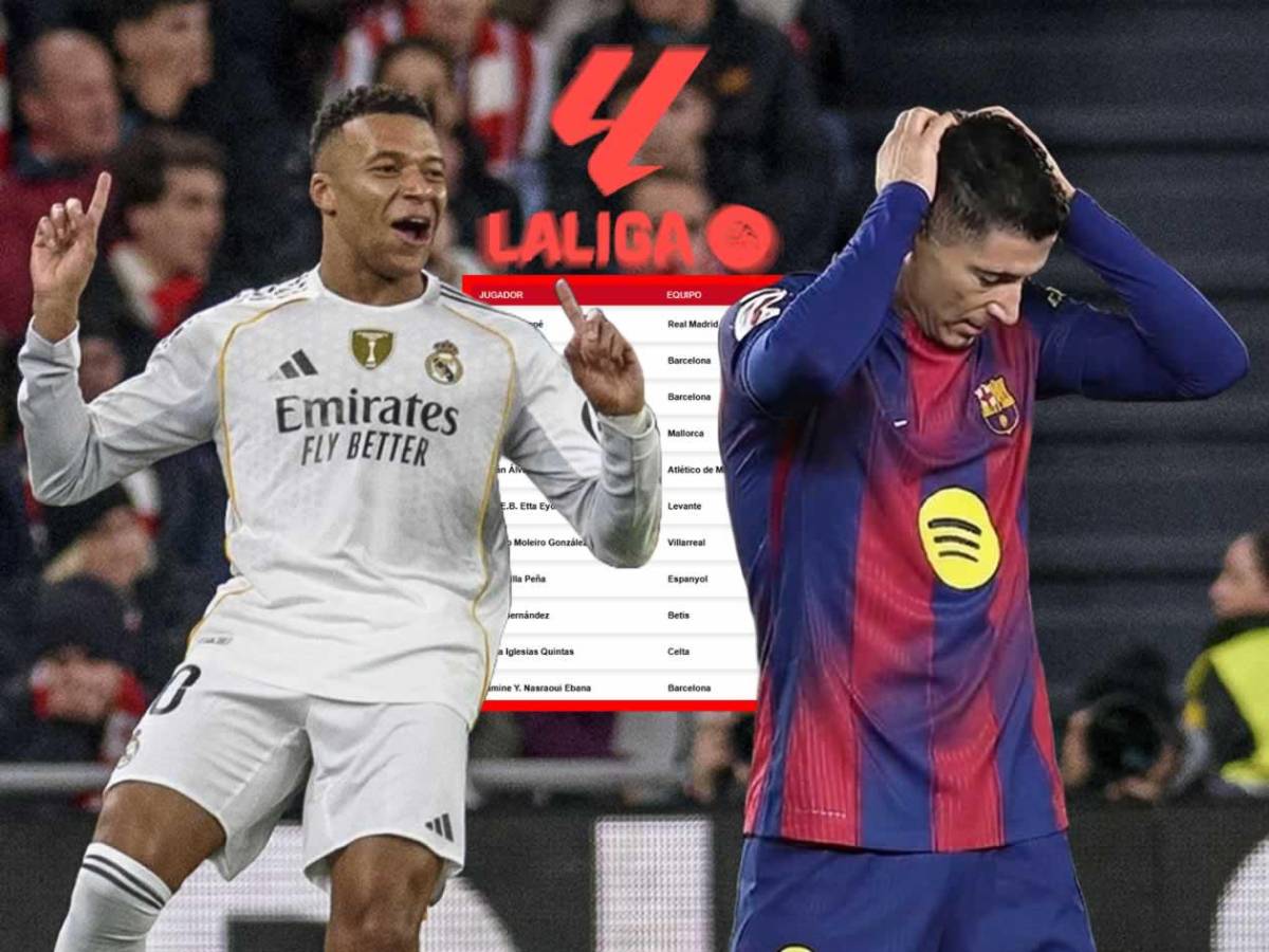 Pichichi Liga Española: Mbappé marca doblete y aleja a Lewandowski en tabla goleadores