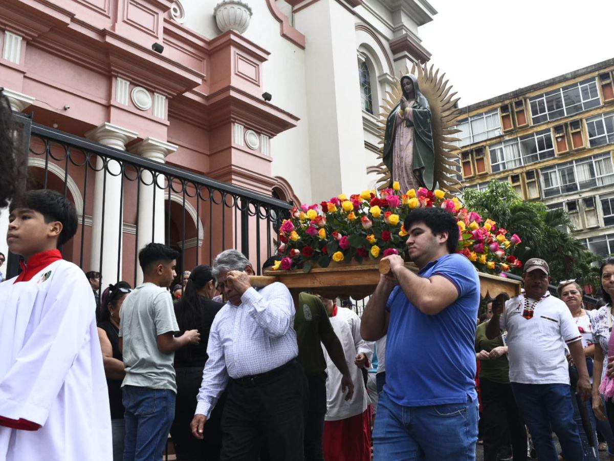 Sampedranos celebran a la virgen de Guadalupe