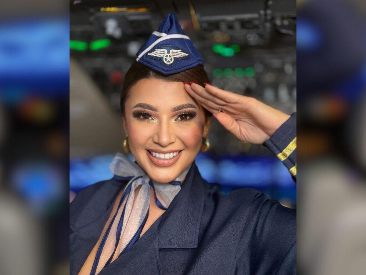 ¿Nuevo trabajo? Milagro Flores sorprende vestida de aeromoza en España