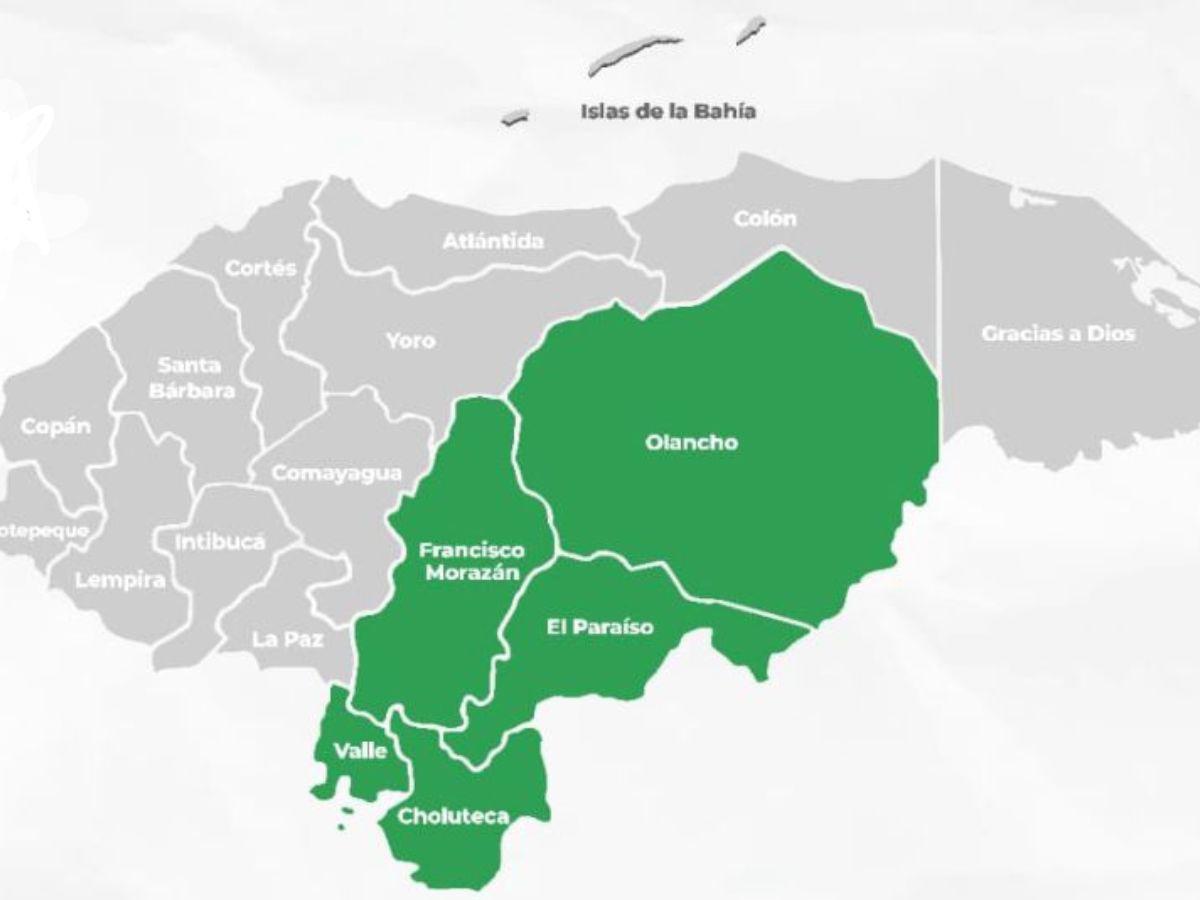 Alerta verde en 5 departamentos por lluvias en Honduras