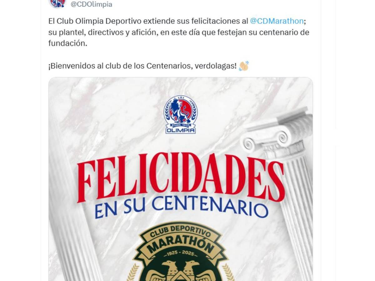 Real Madrid sorprendió al Marathón por sus históricos 100 años