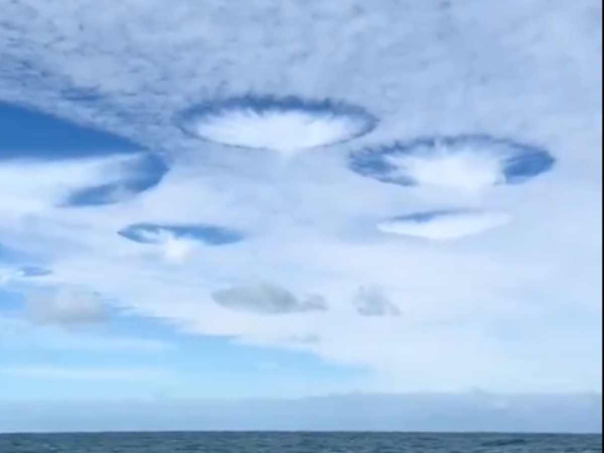 ¿Ovnis?: impactante video viral muestra raras figuras en el cielo